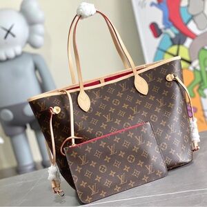 💎Louis Vuitton💎 NEVERFULL MM Monogram Cherry with Pouch